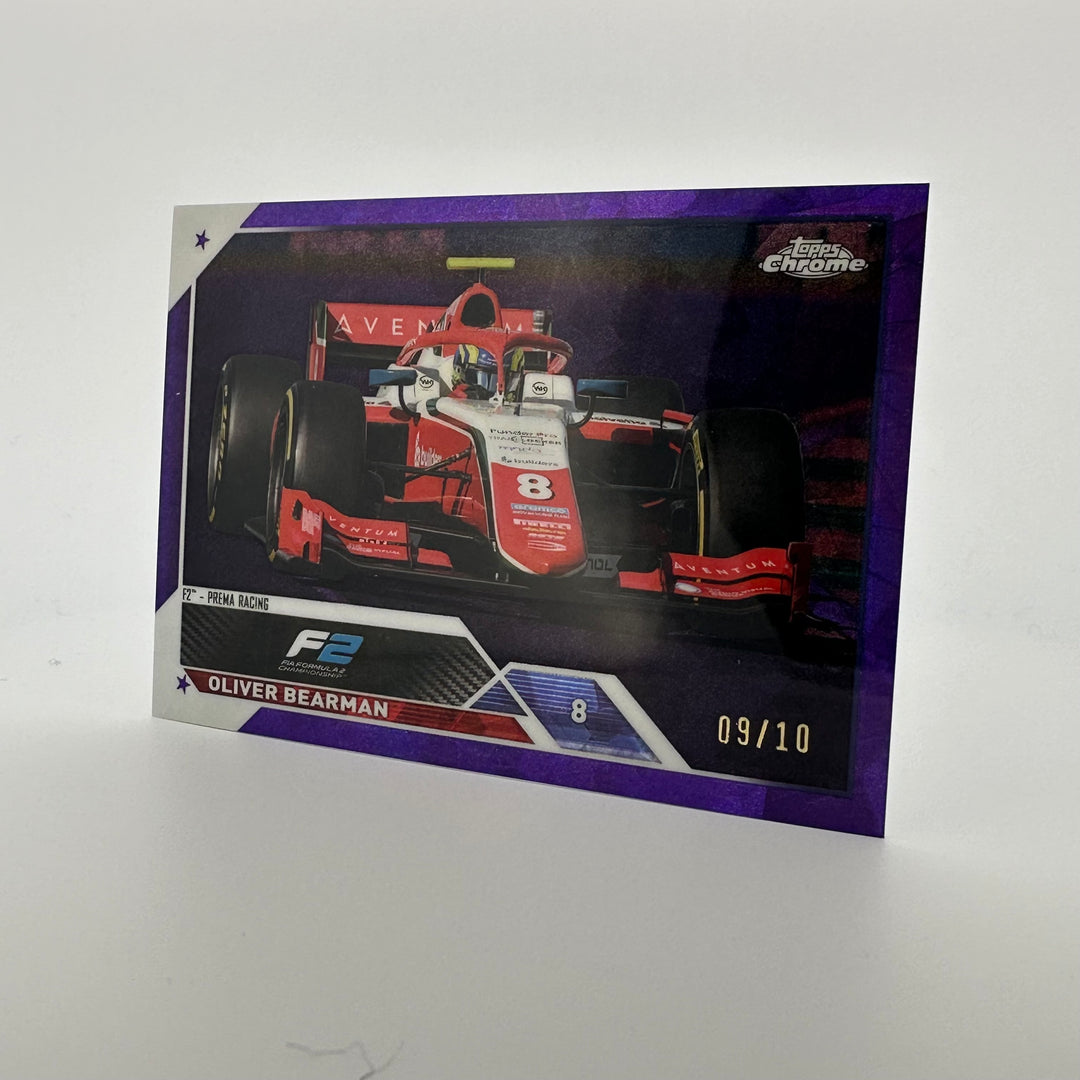 PSA 9 - 09/10 Purple - Oliver Bearman #123 - 2023 Topps Chrome Sapphire