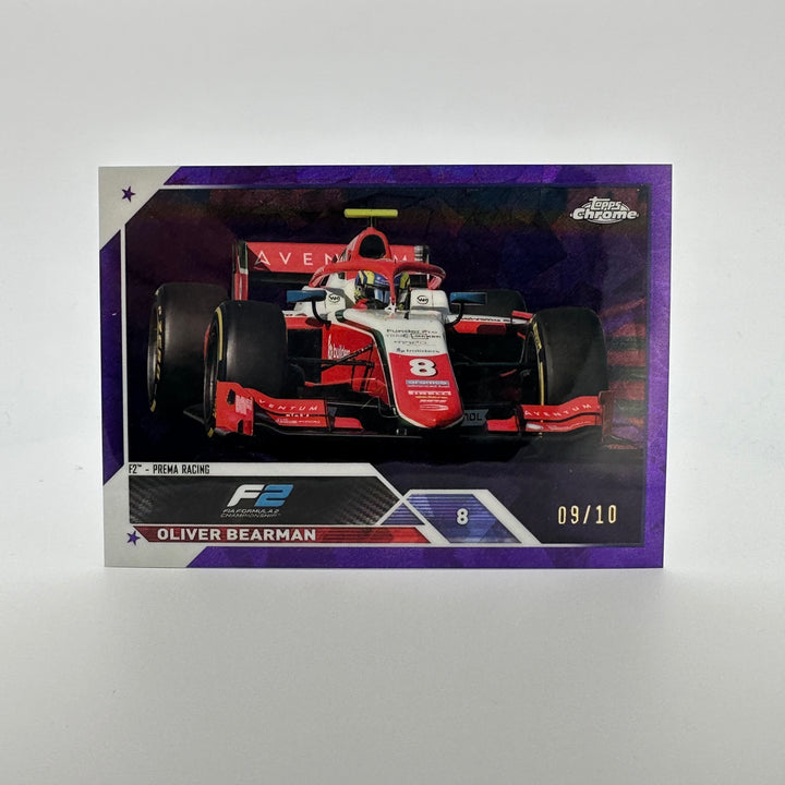 PSA 9 - 09/10 Purple - Oliver Bearman #123 - 2023 Topps Chrome Sapphire