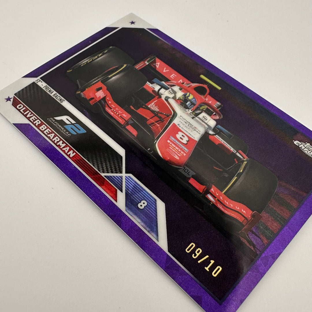 PSA 9 - 09/10 Purple - Oliver Bearman #123 - 2023 Topps Chrome Sapphire