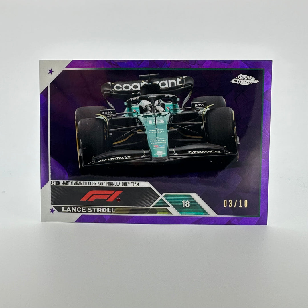 PSA 9 - 3/10 Purple - Lance Stroll #107 - 2023 Topps Chrome Sapphire
