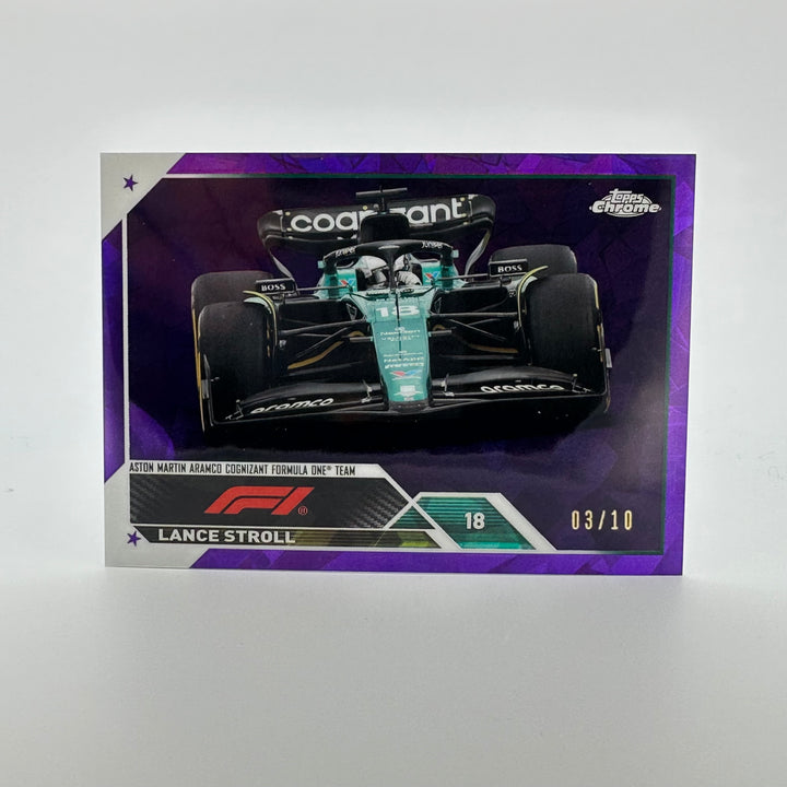 PSA 9 - 3/10 Purple - Lance Stroll #107 - 2023 Topps Chrome Sapphire