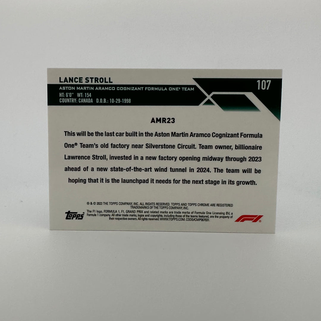 PSA 9 - 3/10 Purple - Lance Stroll #107 - 2023 Topps Chrome Sapphire