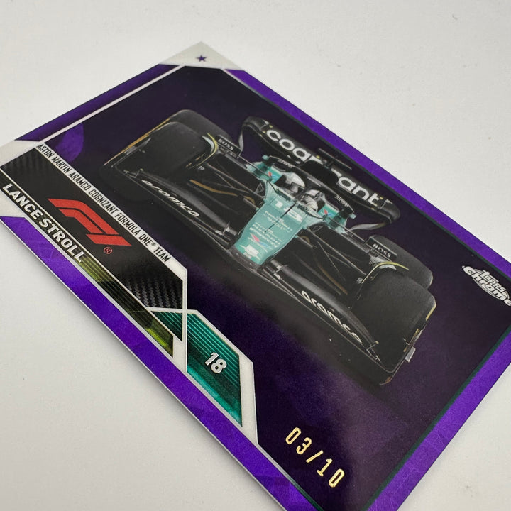 PSA 9 - 3/10 Purple - Lance Stroll #107 - 2023 Topps Chrome Sapphire