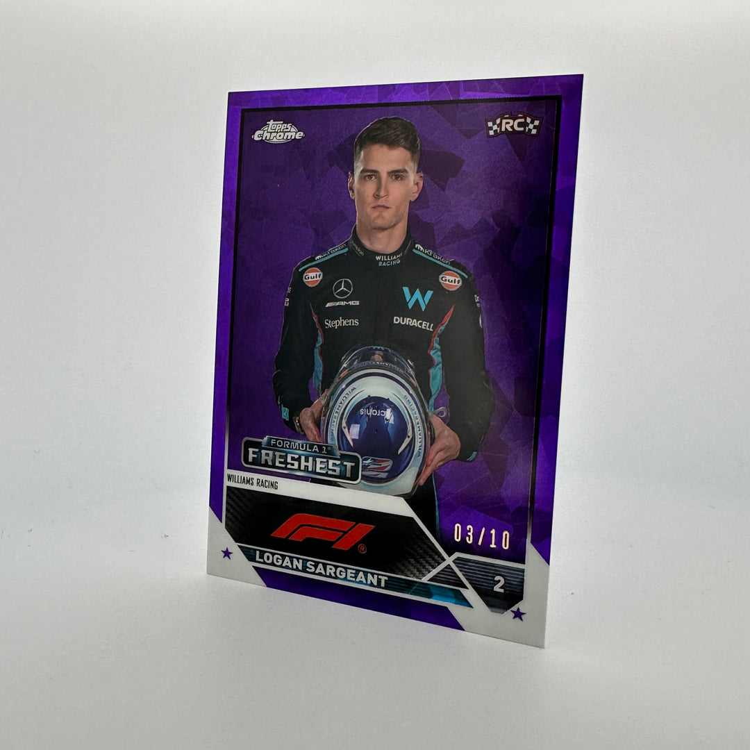 PSA 10 - 03/10 Purple - Logan Sargeant #194 - 2023 Topps Chrome Sapphire