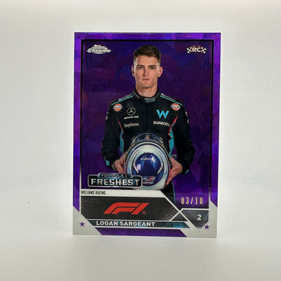 03/10 Purple - Logan Sargeant #194 - 2023 Topps Chrome Sapphire