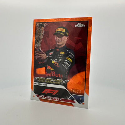 4/25 Orange - Max Verstappen #145 - 2023 Topps Chrome Sapphire