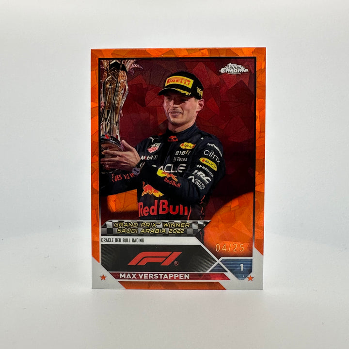 PSA 9 - 04/25 Orange - Max Verstappen #145 - 2023 Topps Chrome Sapphire