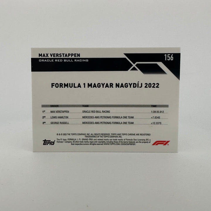 PSA 9 - 03/25 Orange - Max Verstappen #156 - 2023 Topps Chrome Sapphire