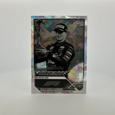 9/15 Black & White - Max Verstappen #145 - 2023 Topps Chrome Sapphire