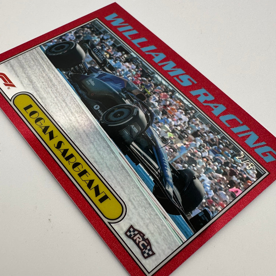 2/5 Red - Logan Sargeant #AU77-LS - 2023 Topps Chrome