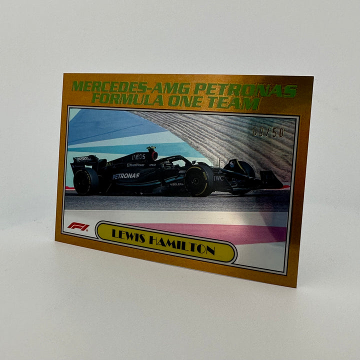 9/50 Gold - Lewis Hamilton #AU77-LH - 2023 Topps Chrome