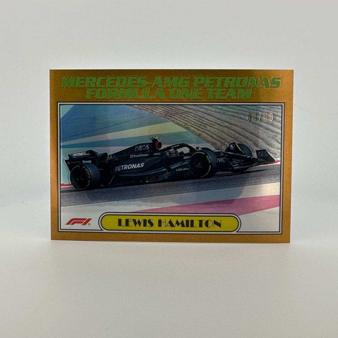 9/50 Gold - Lewis Hamilton #AU77-LH - 2023 Topps Chrome