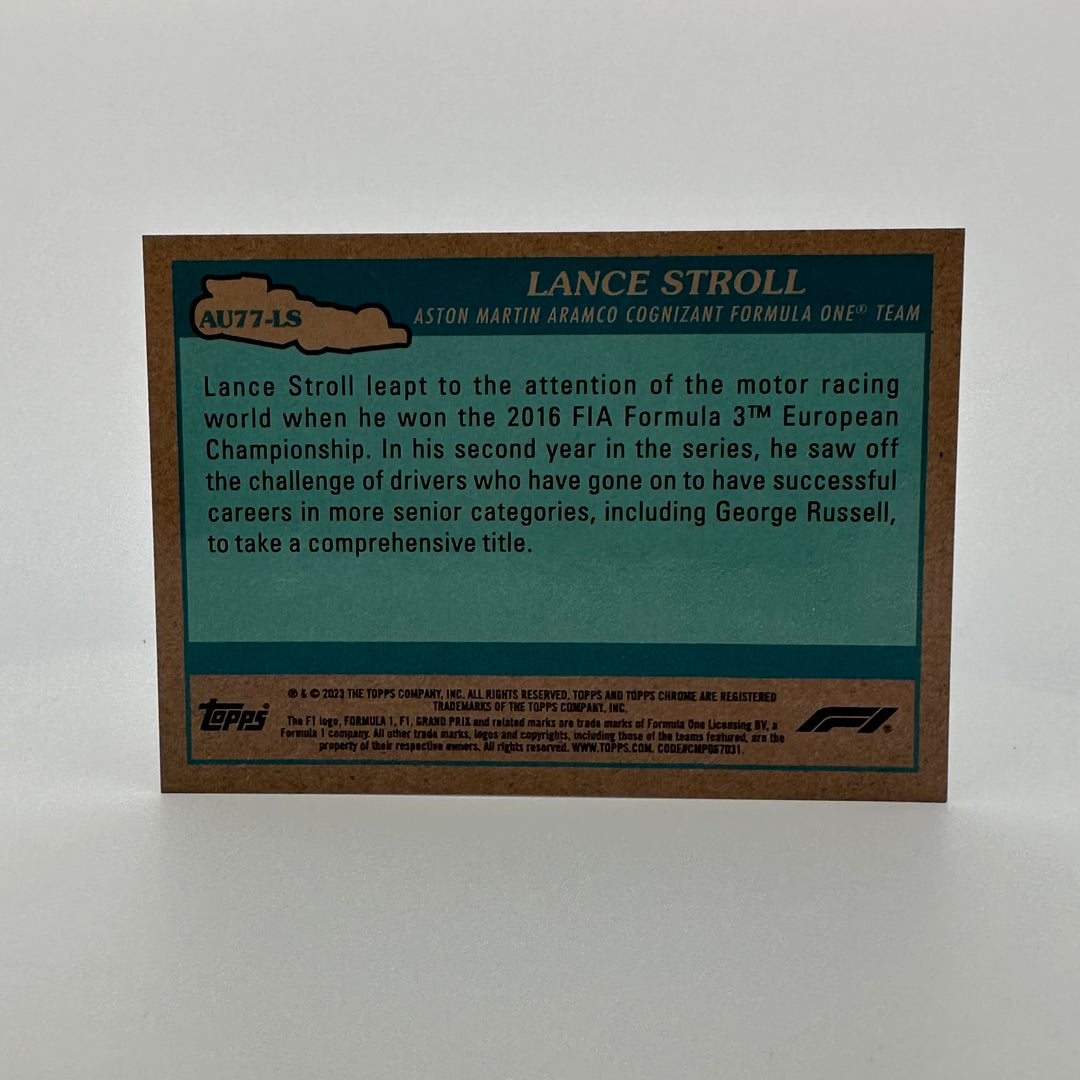 8/50 Gold - Lance Stroll #AU77-LS - 2023 Topps Chrome