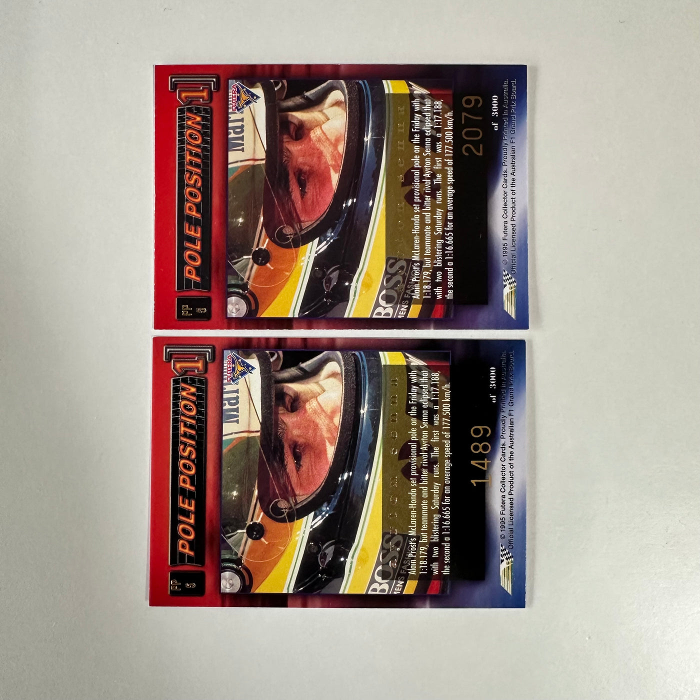 Futera 1995 - #PP5 -Rare Mclaren Reprint + Original Lotus Print - Ayrton Senna