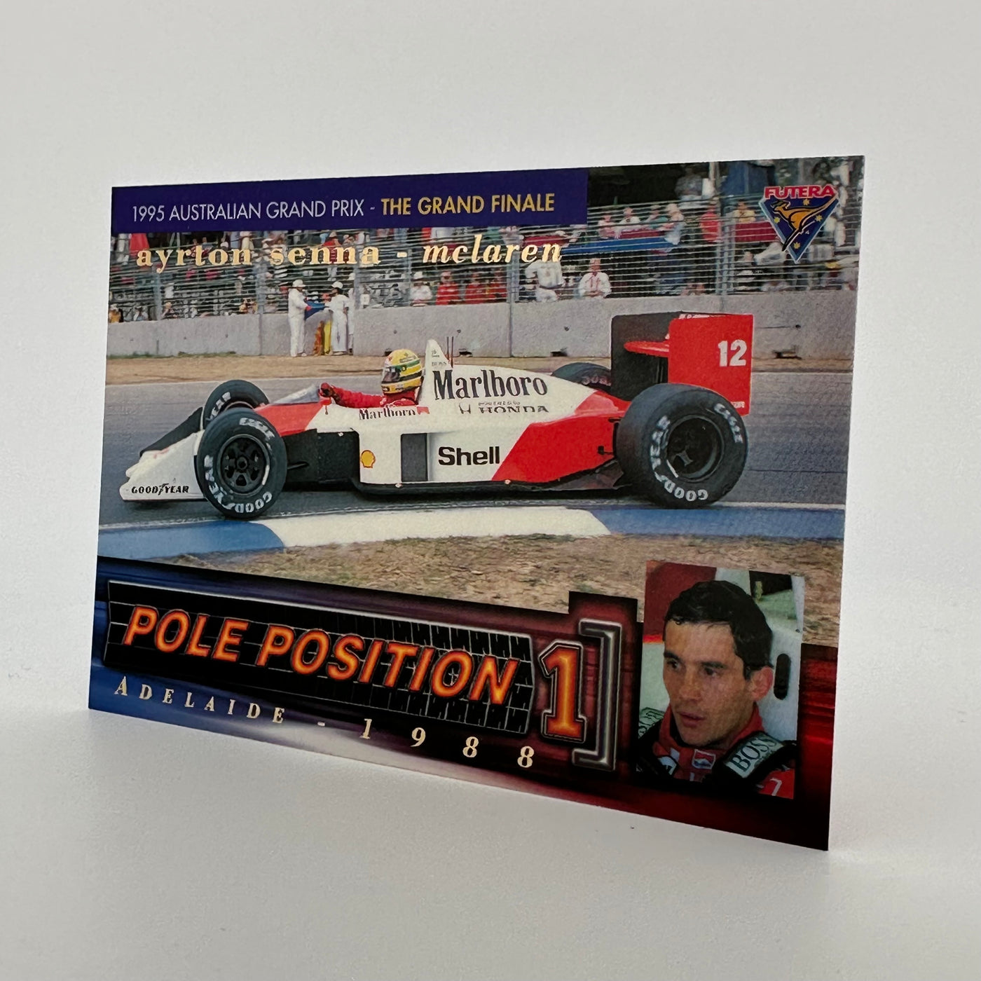 Futera 1995 - #PP4 -Rare Mclaren Reprint + Original Lotus Print - Ayrton Senna
