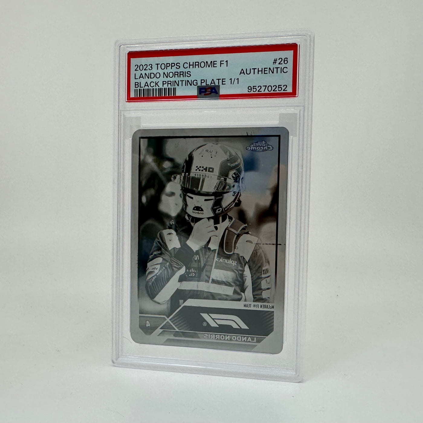 PSA AUTHENTIC - 1/1 Lando Norris #26 - Black Printing Plate - 2023 Topps Chrome