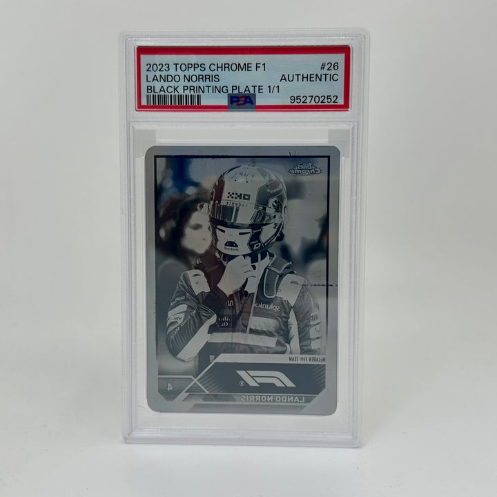 PSA Authentic - 1/1 Lando Norris #26 - Black Printing Plate - 2023 Topps Chrome