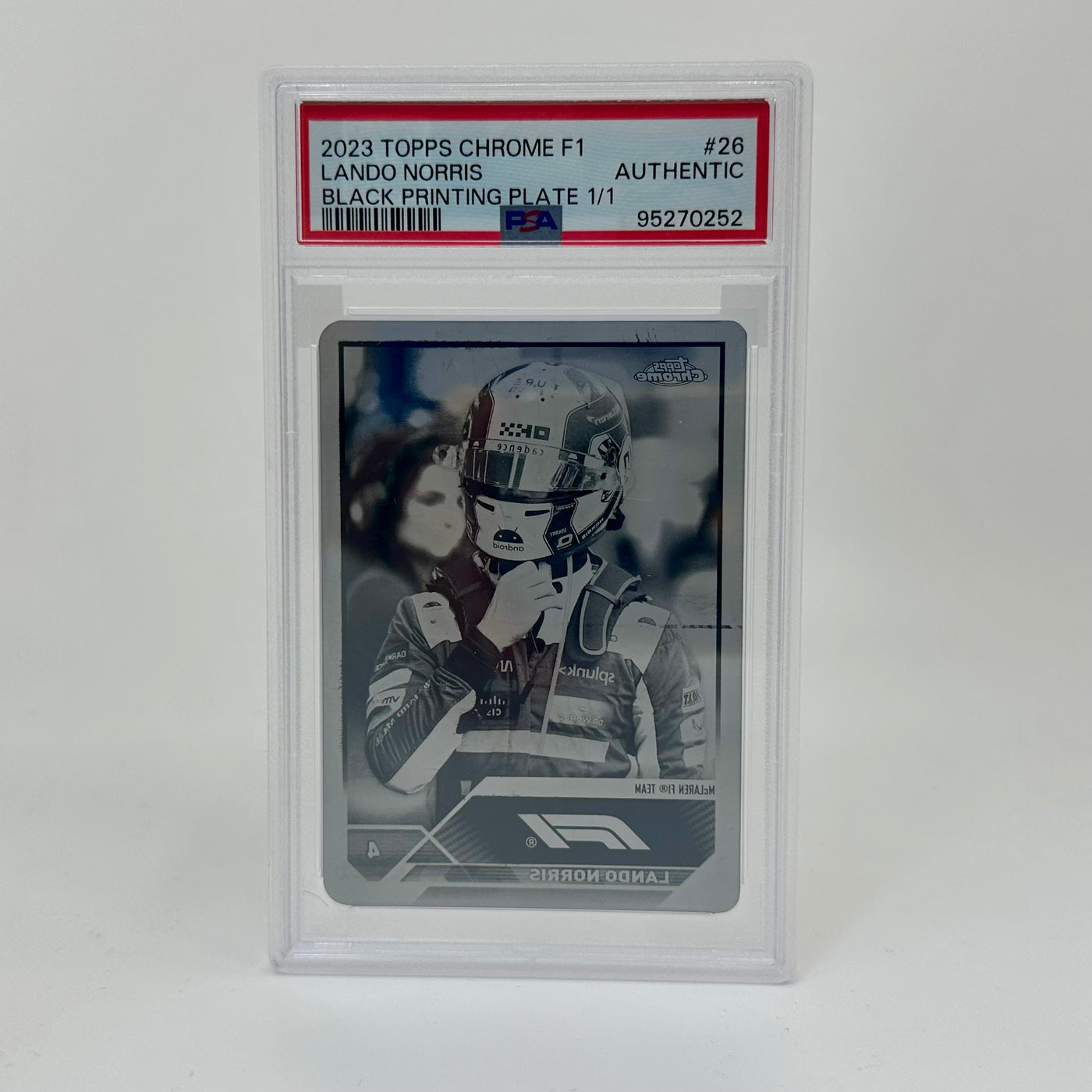 PSA AUTHENTIC - 1/1 Lando Norris #26 - Black Printing Plate - 2023 Topps Chrome