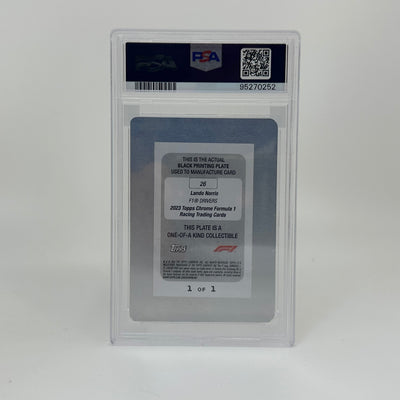 PSA AUTHENTIC - 1/1 Lando Norris #26 - Black Printing Plate - 2023 Topps Chrome