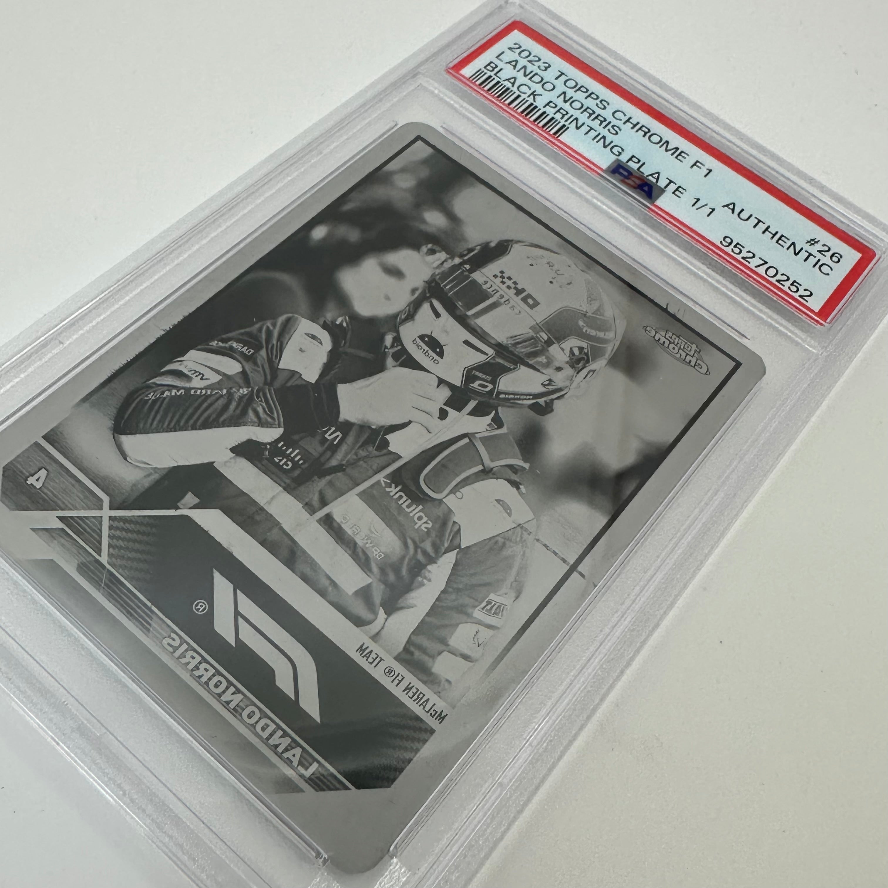 PSA Authentic - 1/1 Lando Norris #26 - Black Printing Plate - 2023