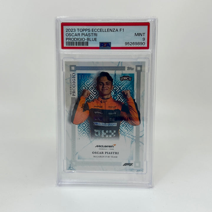 PSA 9 - 07/49 Oscar Piastri - Blue - 2023 Eccellenza Prodigio
