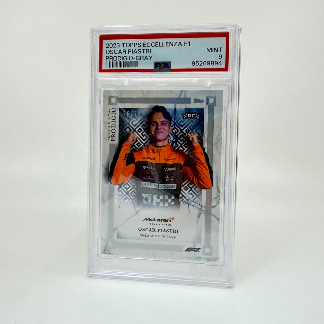 PSA 9 - /75 Oscar Piastri - Rookie Card RC - Gray - Prodigio 2023 Topps Eccellenza F1