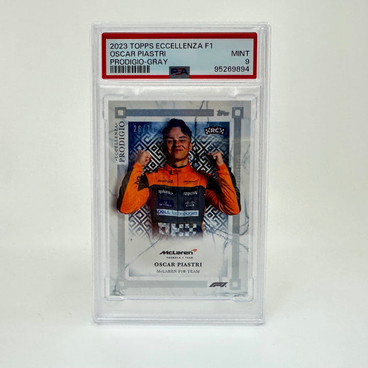 PSA 9 - /75 Oscar Piastri - Rookie Card RC - Gray - Prodigio 2023 Topps Eccellenza F1