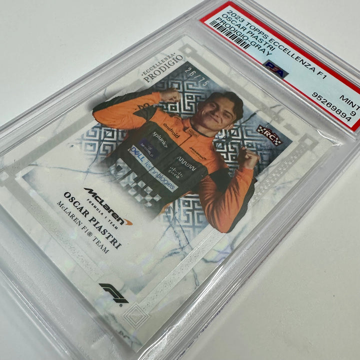 PSA 9 - /75 Oscar Piastri - Rookie Card RC - Gray - Prodigio 2023 Topps Eccellenza F1