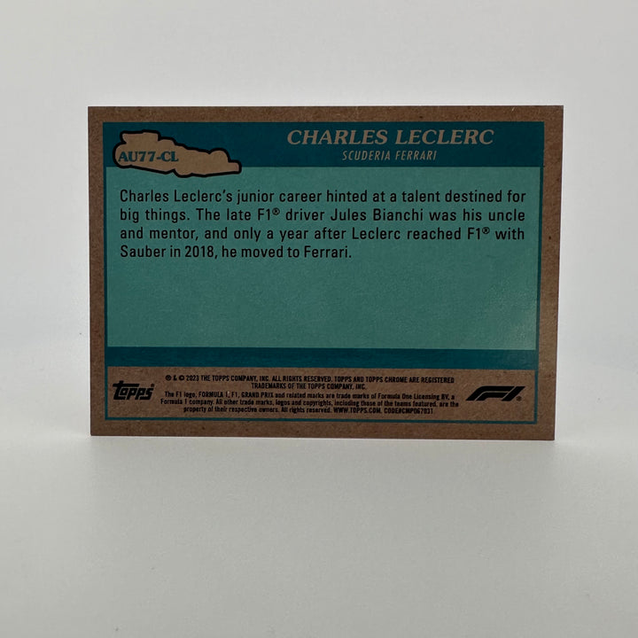 14/25 Orange - Charles Leclerc #AU77-CL - 2023 Topps Chrome