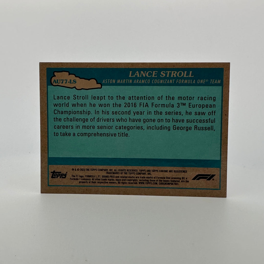 24/25 Orange - Lance Stroll #AU77-LS - 2023 Topps Chrome