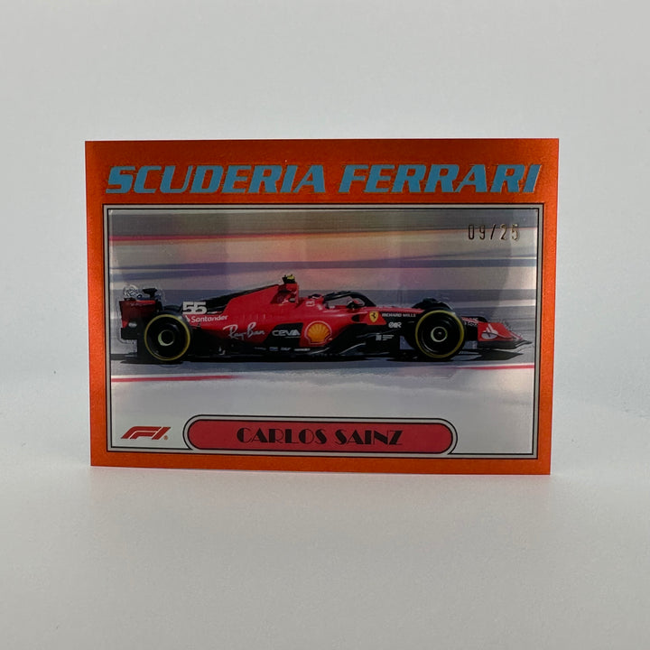 9/25 Orange - Carlos Sainz #AU77-CS - 2023 Topps Chrome