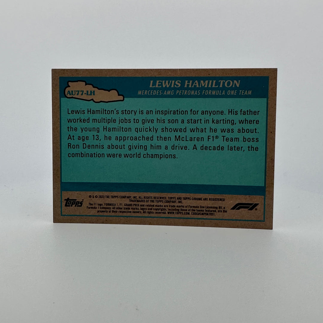 10/25 Orange - Lewis Hamilton #AU77-LH - 2023 Topps Chrome