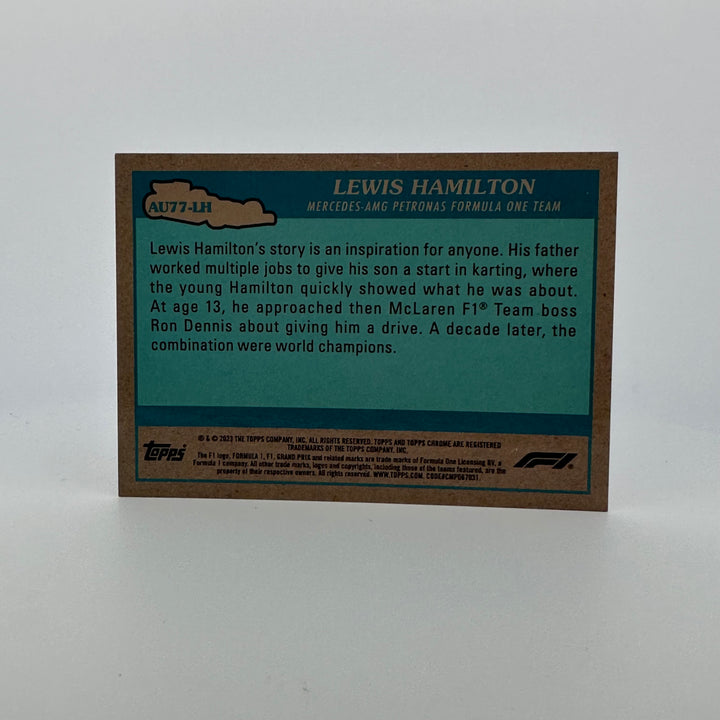 10/25 Orange - Lewis Hamilton #AU77-LH - 2023 Topps Chrome