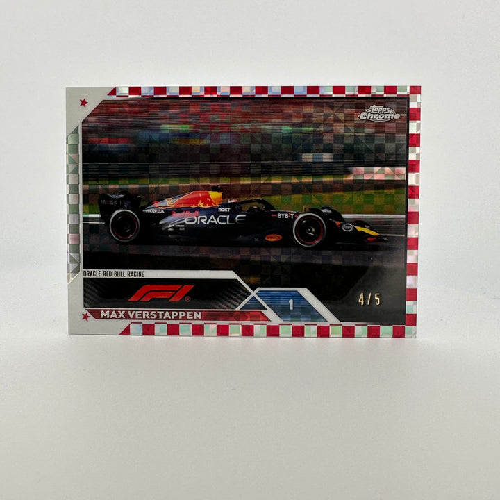 PSA 10 - 4/5 Red Checkered - Max Verstappen #4 - 2023 Topps Chrome