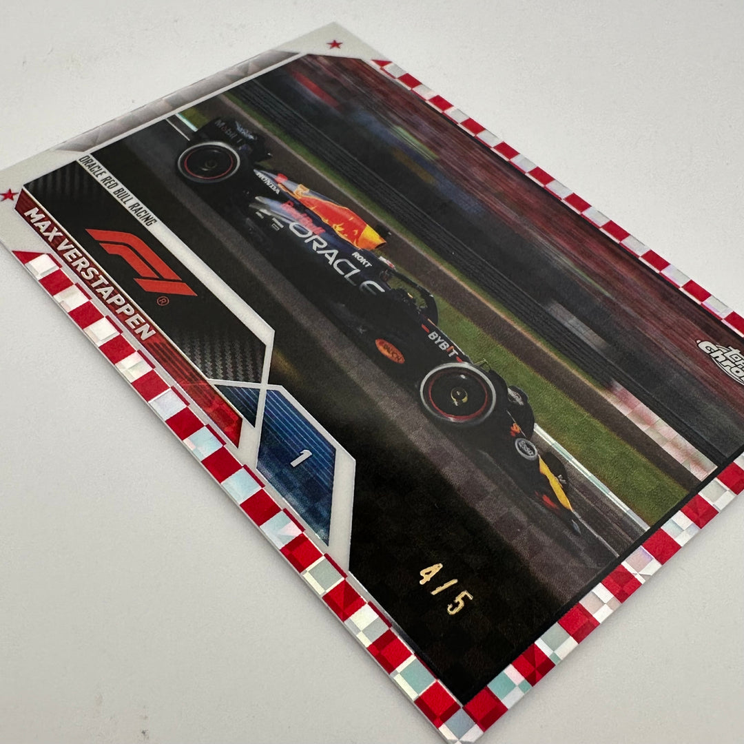 PSA 10 - 4/5 Red Checkered - Max Verstappen #4 - 2023 Topps Chrome