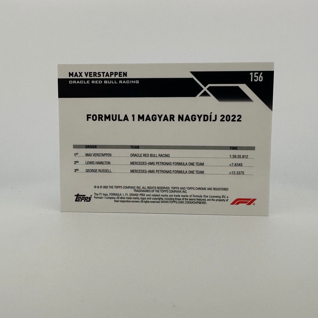 PSA 9 - 05/10 Purple - Max Verstappen #156 - 2023 Topps Chrome Sapphire
