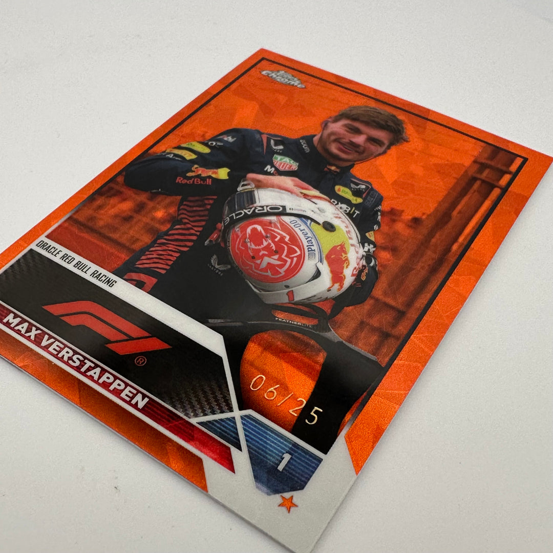 6/25 Orange - Max Verstappen #2 - 2023 Topps Chrome Sapphire