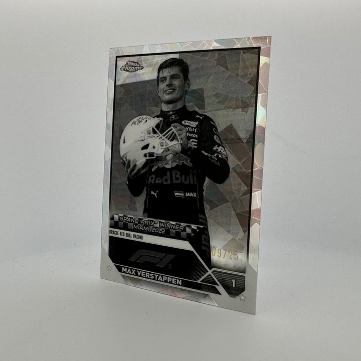 PSA 10 - 09/15 Black & White - Max Verstappen #148 - 2023 Topps Chrome Sapphire