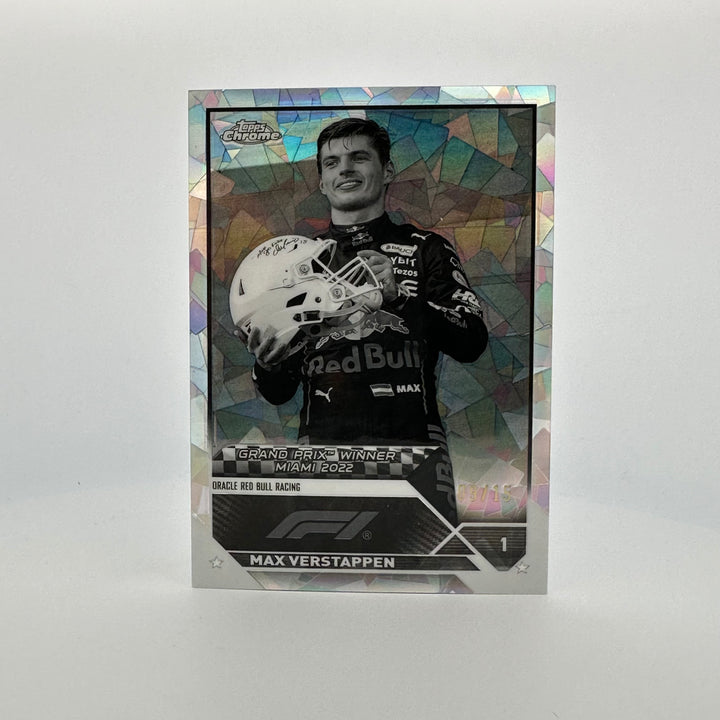 PSA 10 - 09/15 Black & White - Max Verstappen #148 - 2023 Topps Chrome Sapphire