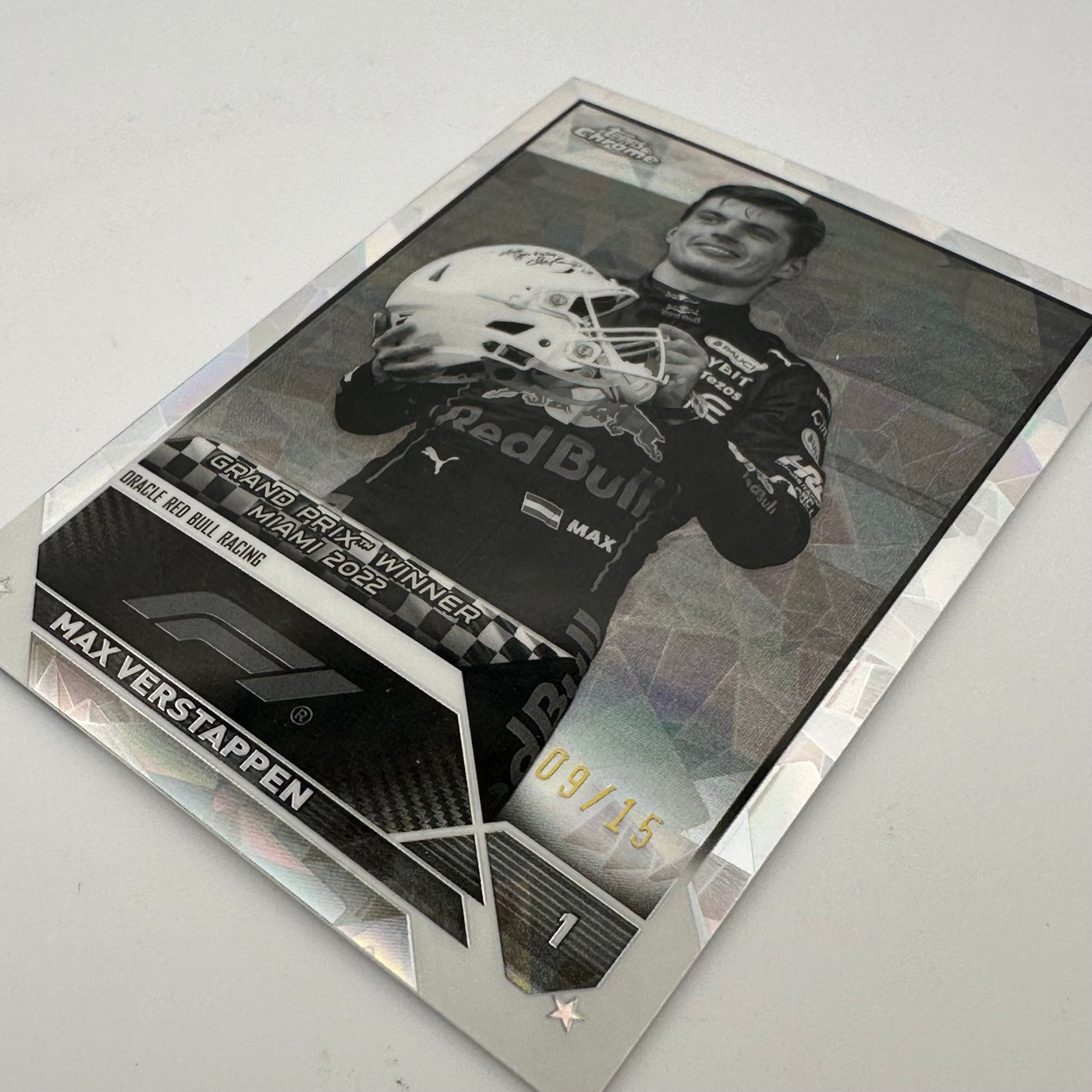 9/15 Black & White - Max Verstappen #148 - 2023 Topps Chrome Sapphire