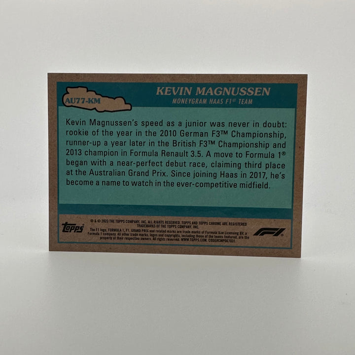 3/50 Gold - Kevin magnussen #AU77-KM - 2023 Topps Chrome