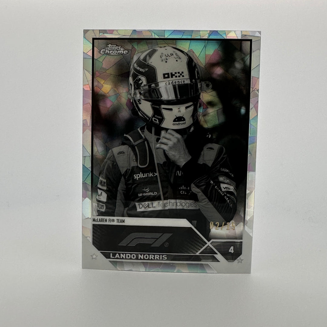 02/15 Lando Norris #26 - Black & White - 2023 Topps Chrome Sapphire