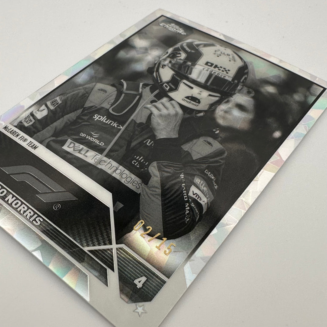 02/15 Lando Norris #26 - Black & White - 2023 Topps Chrome Sapphire