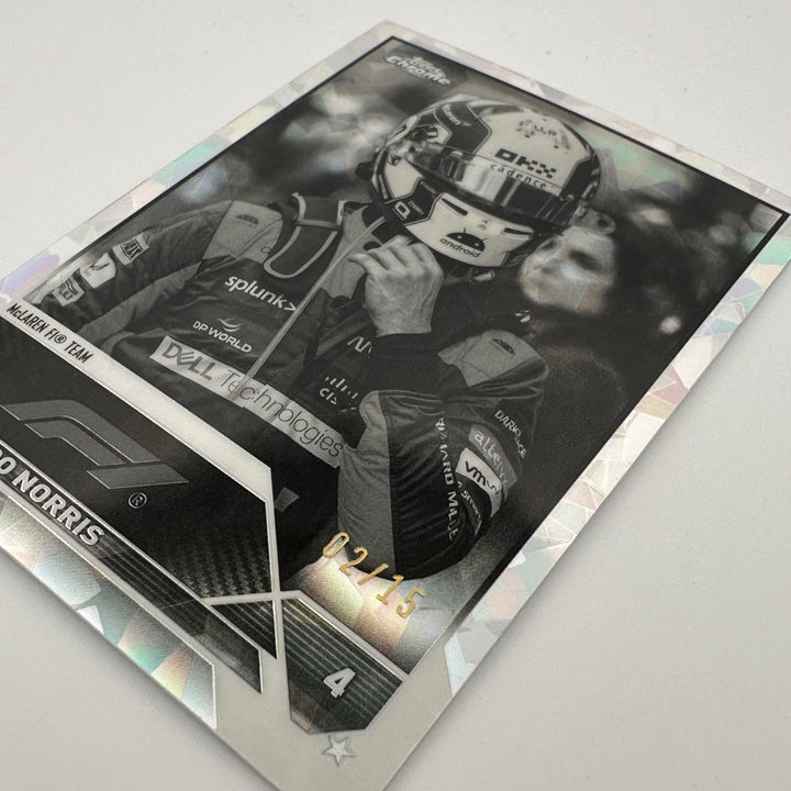 02/15 Lando Norris #26 - Black & White - 2023 Topps Chrome Sapphire