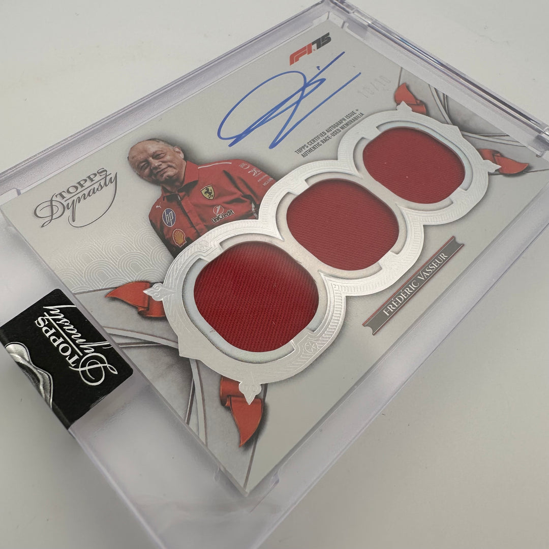 10/10 Silver - Frederic Vasseur #SDTRA-FVAII - Triple Relic Autograph - 2025 Topps Dynasty F1