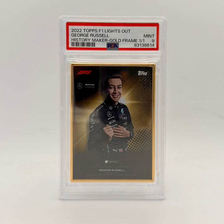 1/1 Gold Frame - George Russell - History Maker - 2022 Lights Out - PSA 9