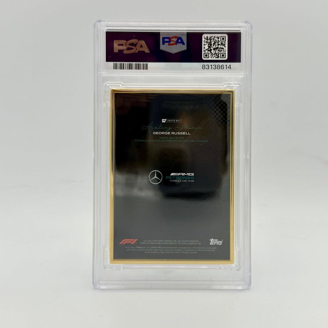 1/1 Gold Frame - George Russell - History Maker - 2022 Lights Out - PSA 9