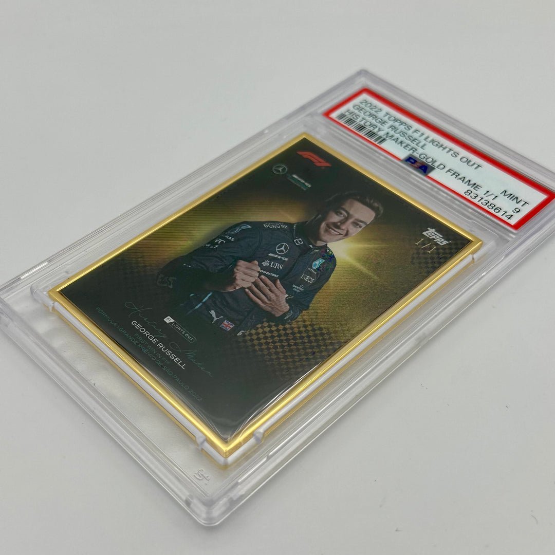 1/1 Gold Frame - George Russell - History Maker - 2022 Lights Out - PSA 9