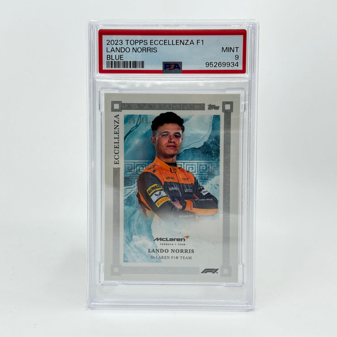 PSA 9 - /49 Lando Norris - Blue - 2023 Topps Eccellenza