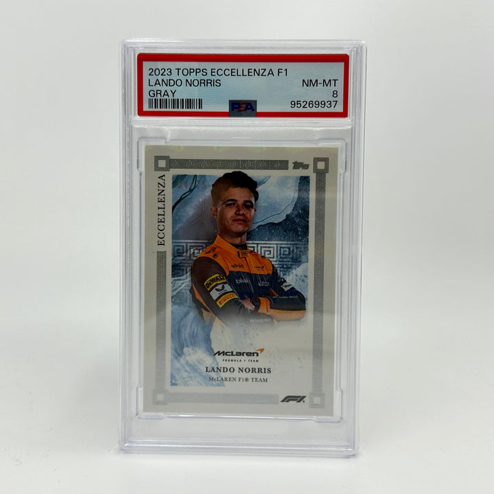 PSA 8 - 34/75 Lando Norris - Gray - 2023 Topps Eccellenza F1